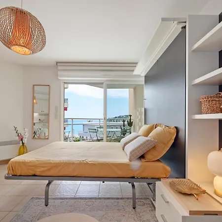 Beautiful 1 Bedroom Flat , 20 M From The Beach, Ac And Private Garage Lägenhet Roquebrune-Cap-Martin